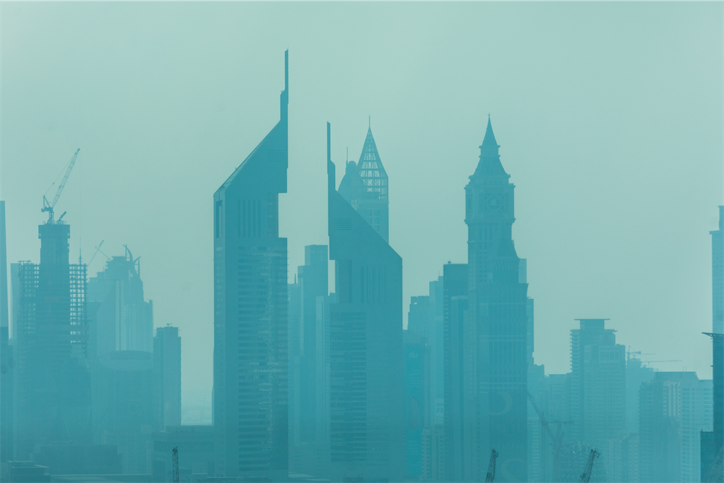 Skyline Dubai finance in gulf states